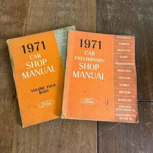 FORD OEM 1971 Car Preliminary Shop & VOL 4 Body Book‎ Manuals Original